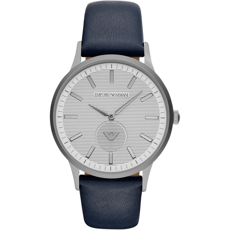  Shop Authentic Emporio Armani Renato White DIal Blue Leather Strap Watch For Men - AR11119 - Luxxuri