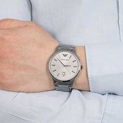  Shop Authentic Emporio Armani Renato Quartz Grey Dial Grey Steel Strap Watch For Men - AR11120 - Luxxuri
