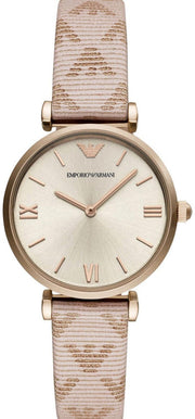  Shop Authentic Emporio Armani Analog Grey Dial Pink Leather Strap Watch For Women - AR11126 - Luxxuri