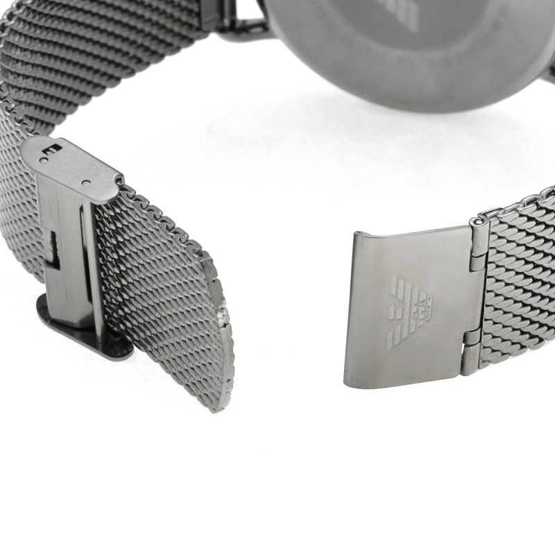  Shop Authentic Emporio Armani Aviator Brown Dial Grey Mesh Bracelet Watch For Men - AR11141 - Luxxuri