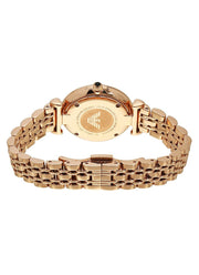  Shop Authentic Emporio Armani Gianni T-Bar Black Dial Rose Gold Strap Watch For Women - AR11145 - Luxxuri