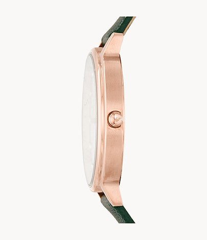  Shop Authentic Emporio Armani Mother of Pearl Dial Green Leather Strap Watch For Women - AR11150 - Luxxuri