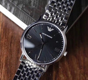  Shop Authentic Emporio Armani Kappa Black Dial Silver Steel Strap Watch For Men - AR11152 - Luxxuri