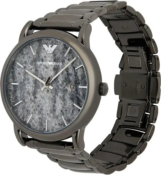  Shop Authentic Emporio Armani Luigi Analog Grey Dial Grey Steel Strap Watch For Men - AR11155 - Luxxuri