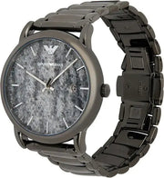  Shop Authentic Emporio Armani Luigi Analog Grey Dial Grey Steel Strap Watch For Men - AR11155 - Luxxuri