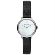  Shop Authentic Emporio Armani Modern White Dial Black Leather Strap Watch For Women - AR11159 - Luxxuri