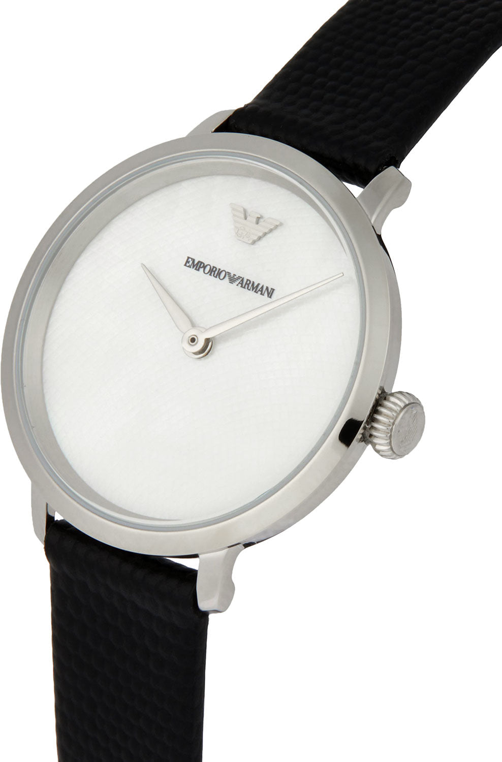  Shop Authentic Emporio Armani Modern White Dial Black Leather Strap Watch For Women - AR11159 - Luxxuri