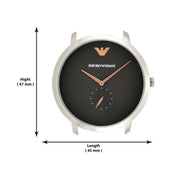  Shop Authentic Emporio Armani Modern Slim Quartz Grey Dial Black Leather Strap Watch For Men - AR11162 - Luxxuri
