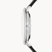  Shop Authentic Emporio Armani Modern Slim Quartz Grey Dial Black Leather Strap Watch For Men - AR11162 - Luxxuri