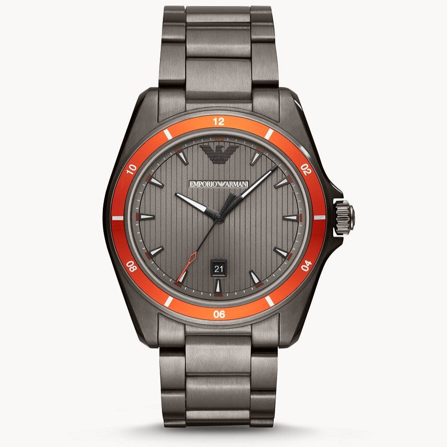  Shop Authentic Emporio Armani Sigma Quartz Grey Dial Grey Steel Strap Watch For Men - AR11178 - Luxxuri