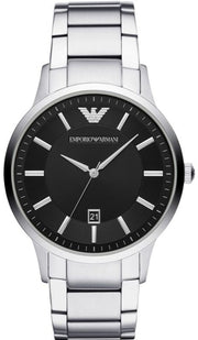  Shop Authentic Emporio Armani Renato Quartz Black Dial Silver Steel Strap Watch For Men - AR11181 - Luxxuri