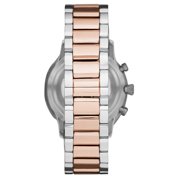 Shop Authentic Emporio Armani Giovanni Chronograph Quartz White Dial Two Tone Steel Strap Watch For Men - AR11209 - Luxxuri