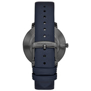  Shop Authentic Emporio Armani Modern Slim Analog Silver Dial Blue Leather Strap Watch For Men - AR11214 - Luxxuri