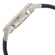  Shop Authentic Emporio Armani Renato Chronograph Blue Dial Black Leather Strap Watch For Men - AR11216 - Luxxuri