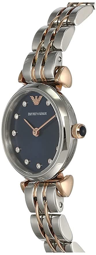  Shop Authentic Emporio Armani Gianni T Bar Quartz Blue Dial Two Tone Steel Strap Watch For Women - AR11222 - Luxxuri