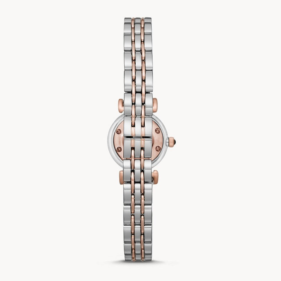  Shop Authentic Emporio Armani Gianni T Bar Quartz Blue Dial Two Tone Steel Strap Watch For Women - AR11222 - Luxxuri