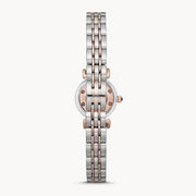  Shop Authentic Emporio Armani Gianni T Bar Quartz Blue Dial Two Tone Steel Strap Watch For Women - AR11222 - Luxxuri