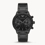  Shop Authentic Emporio Armani Mario Chronograph Black Dial Black Steel Strap Watch For Men - AR11242 - Luxxuri