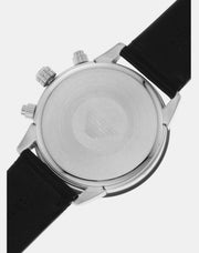  Shop Authentic Emporio Armani Mario Chronograph Black Dial Black Leather Strap Watch For Men - AR11243 - Luxxuri