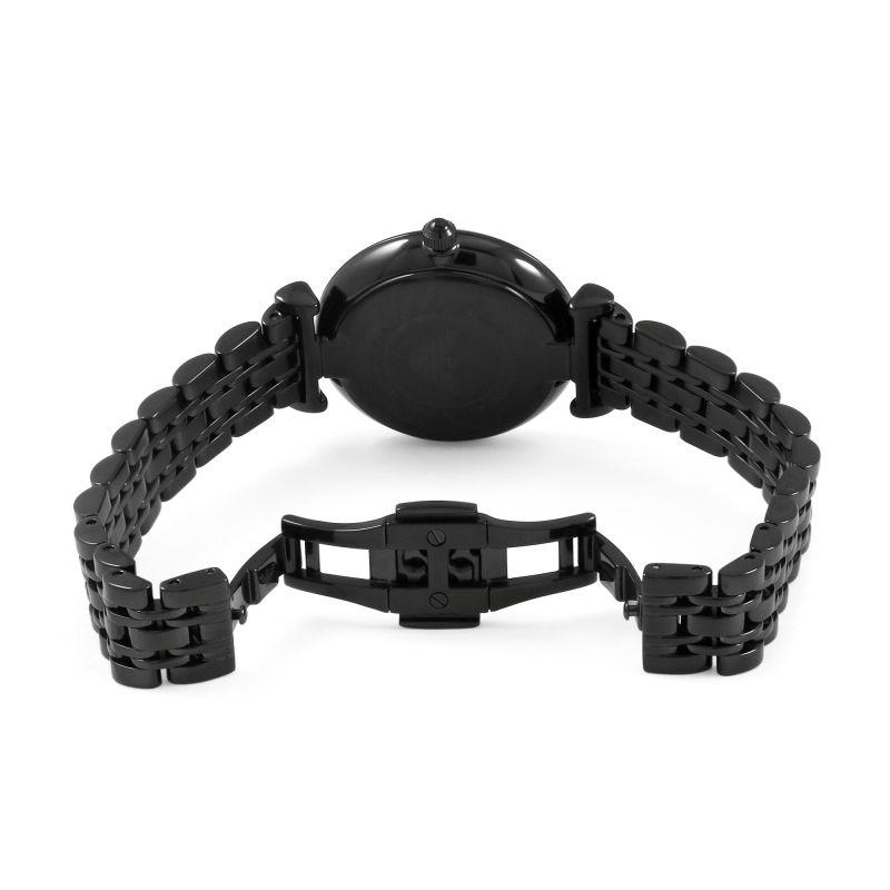  Shop Authentic Emporio Armani Gianni T Bar All Black Diamond Dial Watch For Women - AR11245 - Luxxuri