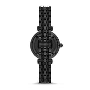  Shop Authentic Emporio Armani Gianni T Bar All Black Diamond Dial Watch For Women - AR11245 - Luxxuri