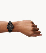  Shop Authentic Emporio Armani Gianni T Bar All Black Diamond Dial Watch For Women - AR11245 - Luxxuri
