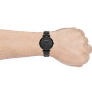  Shop Authentic Emporio Armani Gianni T Bar Analog Black Dial Black Steel Strap Watch For Men - AR11299 - Luxxuri
