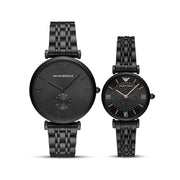  Shop Authentic Emporio Armani Gianni T Bar All Black Diamond Dial Watch For Women - AR11245 - Luxxuri