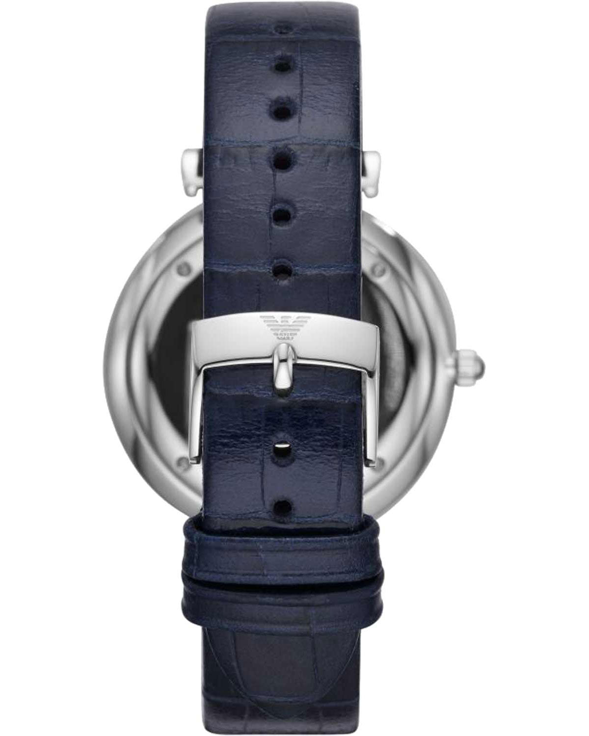  Shop Authentic Emporio Armani Gianni T Bar Quartz Blue Dial Blue Leather Strap Watch For Men - AR11300 - Luxxuri