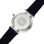  Shop Authentic Emporio Armani Gianni T Bar Quartz Blue Dial Blue Leather Strap Watch For Men - AR11300 - Luxxuri