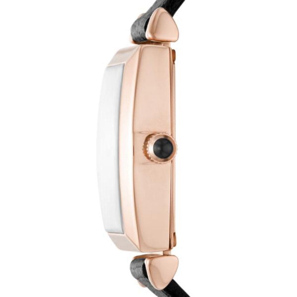  Shop Authentic Emporio Armani Gianni T Bar Quartz White Dial Black Leather Strap Watch For Women - AR11408 - Luxxuri