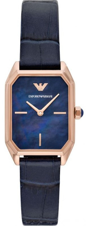  Shop Authentic Emporio Armani Gioia Quartz Mother of Pearl Blue Dial Blue Leather Strap Watch For Women - AR11426 - Luxxuri