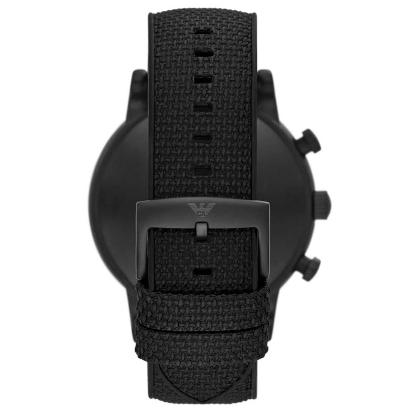 Shop Authentic Emporio Armani Luigi Analog Black Dial Black Leather Strap Watch For Men - AR11450 - Luxxuri