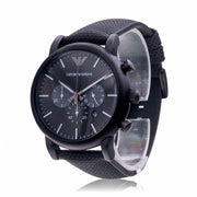  Shop Authentic Emporio Armani Luigi Analog Black Dial Black Leather Strap Watch For Men - AR11450 - Luxxuri