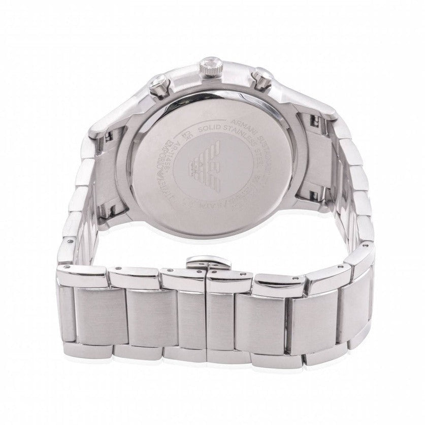  Shop Authentic Emporio Armani Renato Chronograph Blue Dial Silver Steel Strap Watch For Men - AR11458 - Luxxuri