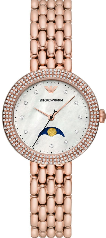  Shop Authentic Emporio Armani Rosa Mother of Pearl Dial Rose Gold Steel Strap Watch For Women - AR11462 - Luxxuri