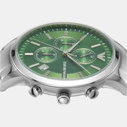  Shop Authentic Emporio Armani Renato Chronograph Green Dial Silver Steel Strap Watch For Men - AR11507 - Luxxuri