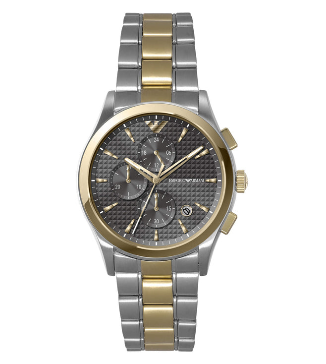  Shop Authentic Emporio Armani Paolo Chronograph Grey Dial Two Tone Steel Strap Watch For Men - AR11527 - Luxxuri
