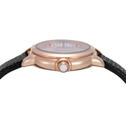  Shop Authentic Emporio Armani Mia Three Hand Crystals Silver Dial Black Leather Strap Watch For Women - AR11631 - Luxxuri