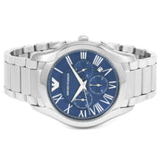  Shop Authentic Emporio Armani Chronograph Quartz Blue Dial Silver Steel Strap Watch For Men - AR11082 - Luxxuri