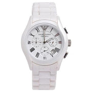  Shop Authentic Emporio Armani Chronograph Ceramic White Dial Watch For Women - AR1403 - Luxxuri