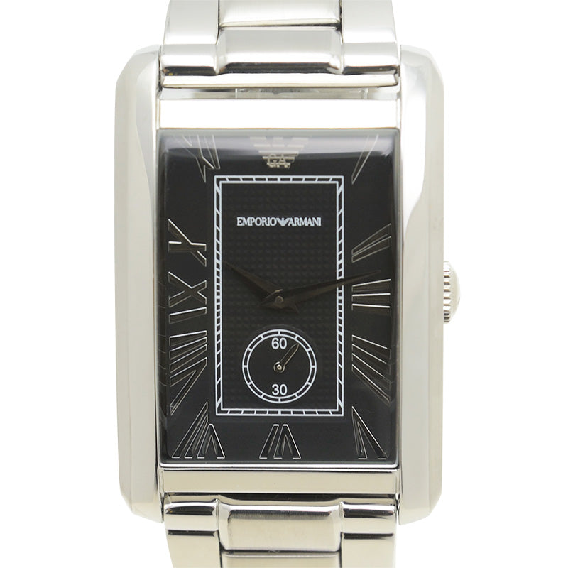  Shop Authentic Emporio Armani Classic Analog Black Dial Silver Steel Strap Watch For Men - AR1608 - Luxxuri