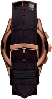  Shop Authentic Emporio Armani Valente Classic Brown Dial Brown Leather Strap Watch For Men - AR1609 - Luxxuri