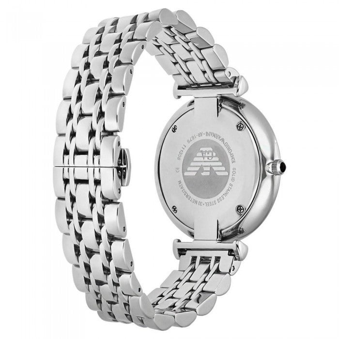  Shop Authentic Emporio Armani Retro Black Dial Silver Steel Strap Watch For Men - AR1676 - Luxxuri