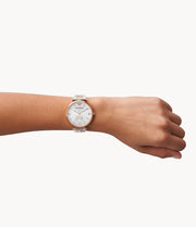  Shop Authentic Emporio Armani Retro Silver Dial Two Tone Steel Strap Watch For Men - AR1677 - Luxxuri