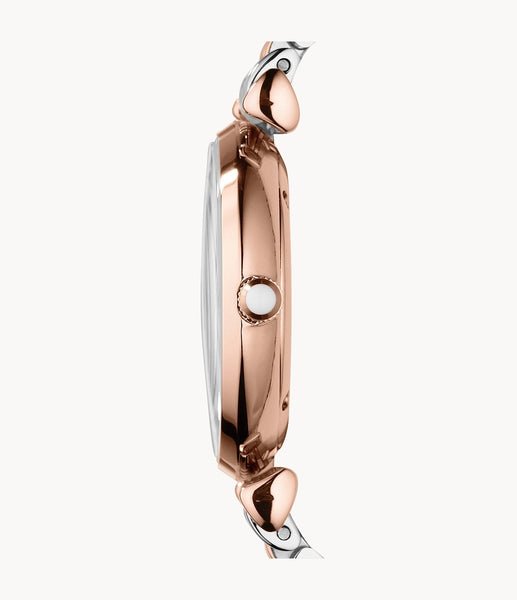  Shop Authentic Emporio Armani T Bar Gianni Classic Mother Of Pearl Dial Two Tone Steel Strap Watch For Women - AR1683 - Luxxuri