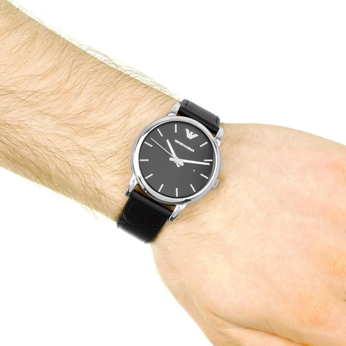  Shop Authentic Emporio Armani Classic Quartz Black Dial Black Leather Strap Watch For Men - AR1692 - Luxxuri