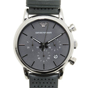  Shop Authentic Emporio Armani Luigi Chronograph Quartz Grey Dial Grey Leather Strap Watch For Men - AR1735 - Luxxuri