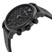 Shop Authentic Emporio Armani Luigi Chronograph Black Dial Black Leather Strap Watch For Men - AR1737 - Luxxuri