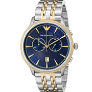  Shop Authentic Emporio Armani Classic Blue Dial Two Tone Steel Strap Watch For Men - AR1847 - Luxxuri